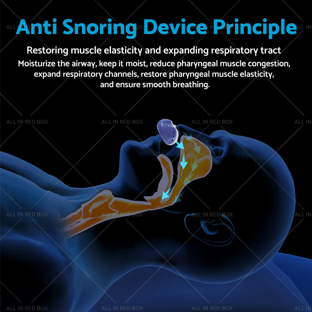 Micro Electric CPAP Noise Sleep Apnea Stop Snore Stopper Aid Anti Snoring Device