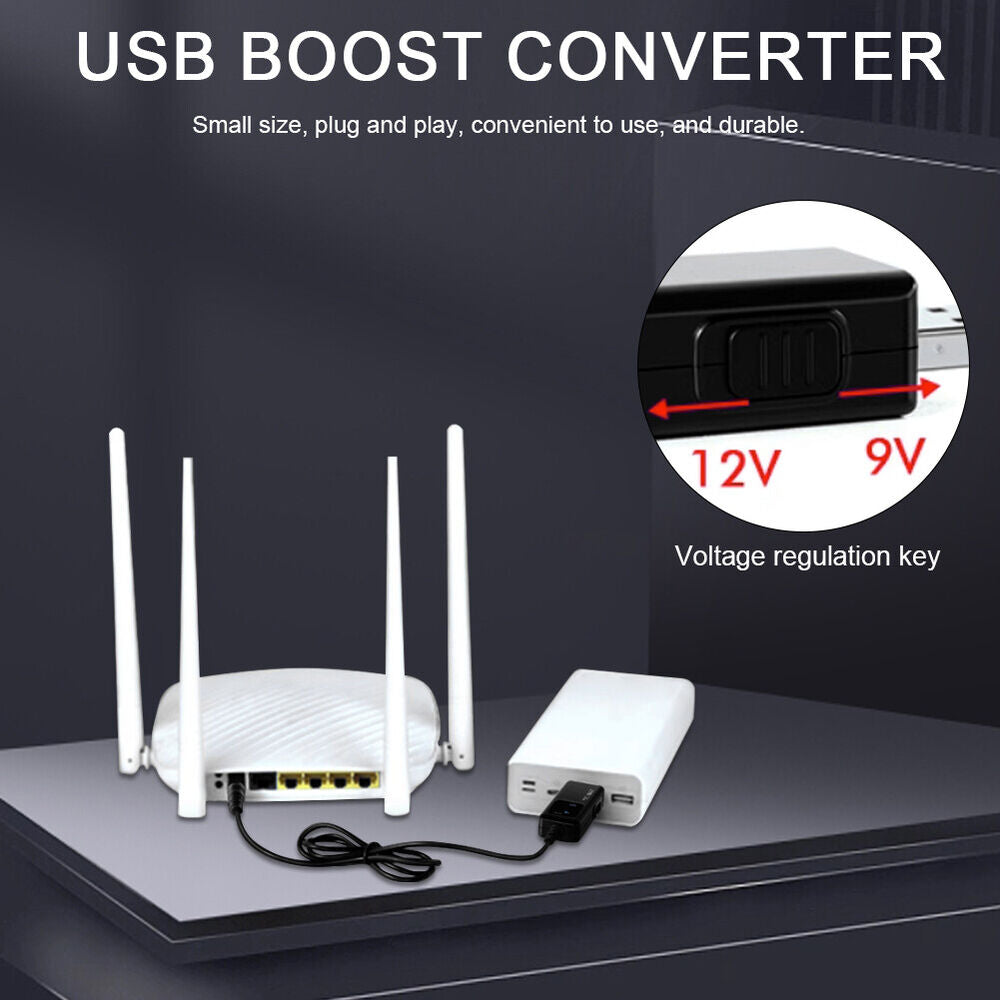 OZ USB Power Voltage Boost Converter with LED Display for Fan Wireless Router