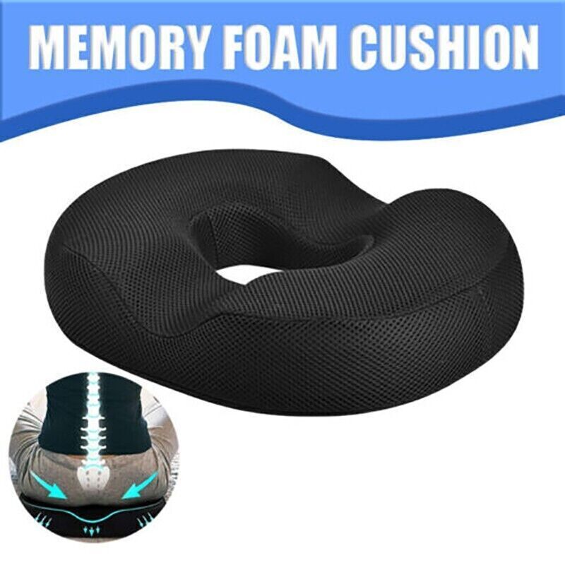 Donut Seat Cushion Non Slip Memory Foam Pillows Pain Relief Hemorrhoid Surgery