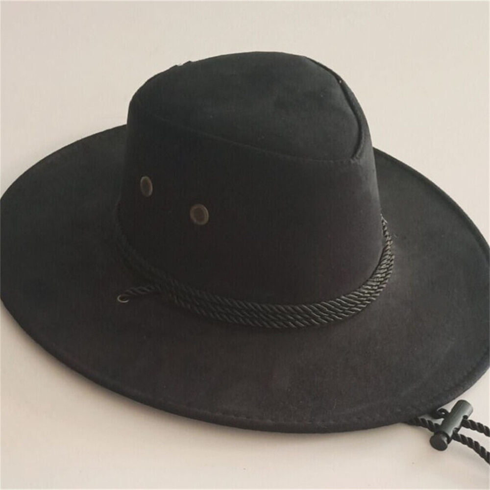 Unisex Men Women Cowboy Country Caps Jazz Farmer Suede Western Headwear Cap Hat