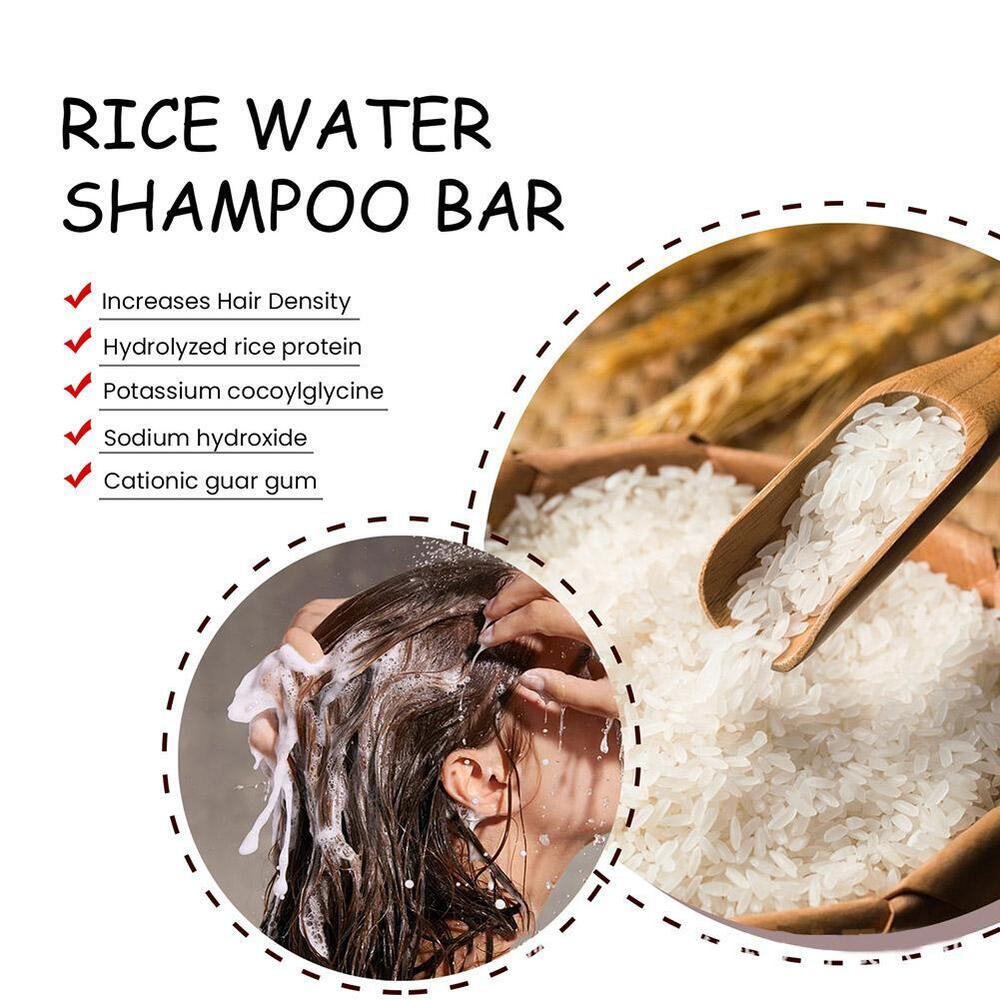 Rice Shampoo Soap Bar Moisturizing Anti-Hair Loss Fast Hair Regrowt h 2024