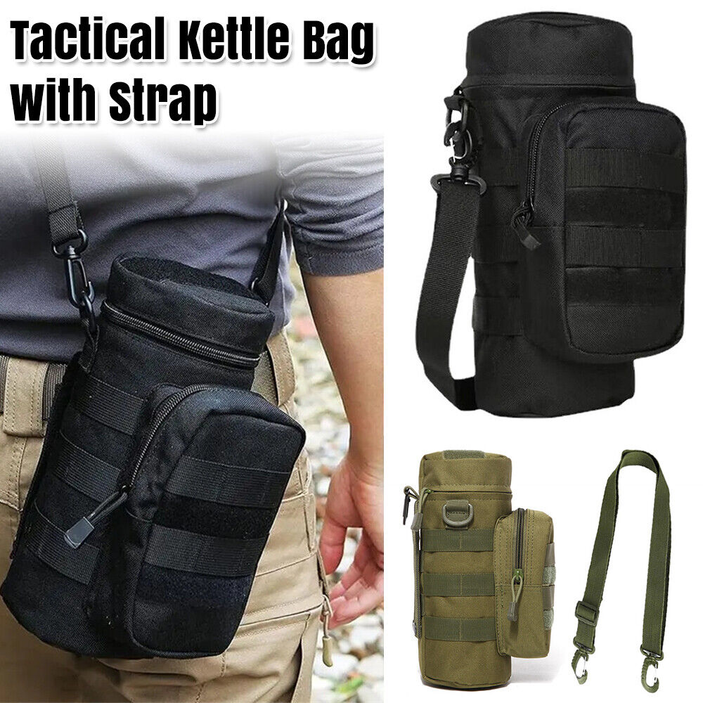 Kettle Bag Tactical Molle Water Bottle Holder Pouch Outdoor Adjustable KettleBag