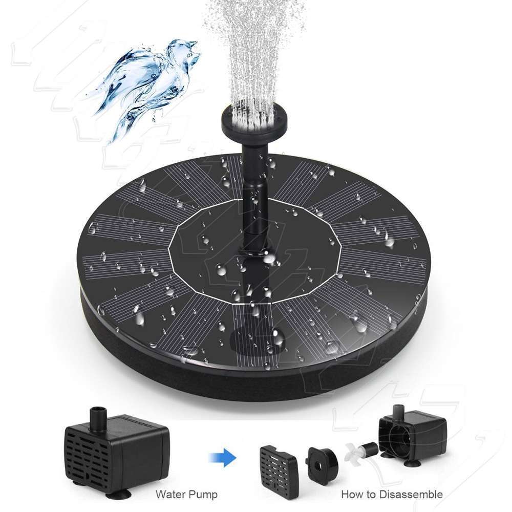 Solar Pond Pump Garden Water Fountain Pool Decoration Floating Powered Water