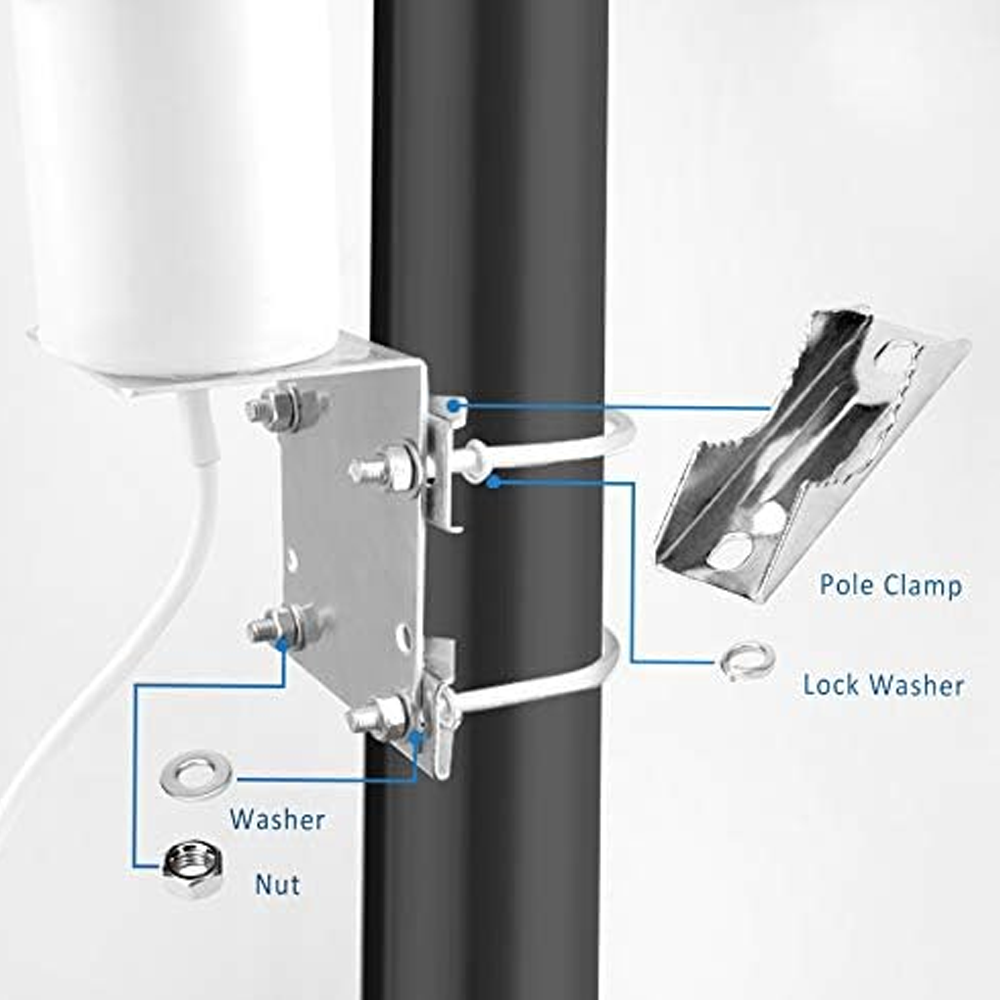 Outdoor LTE 4G Dual TS9 SAM Antenna Signal Booster For Netgear Nighthawk M1