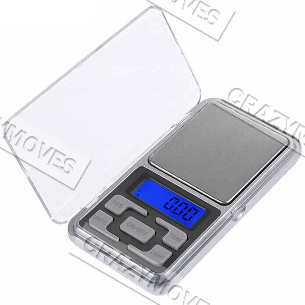 Pocket Digital Mini Scales 0.01-500g/0.1-3KG Precision Weight Balance Silver