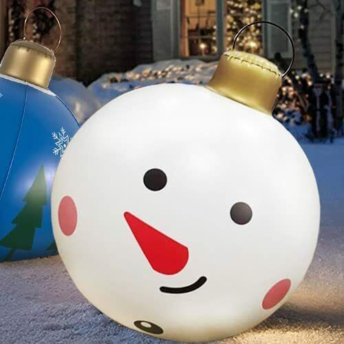 60cm Christmas Inflatables Balls Decorations Outdoor Yard Xmas Decor Balloons