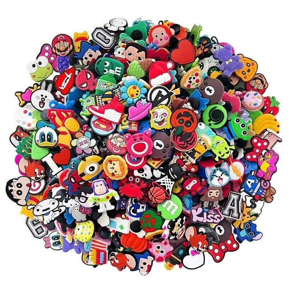 100x Random Cartoon Cute Shoe Charms