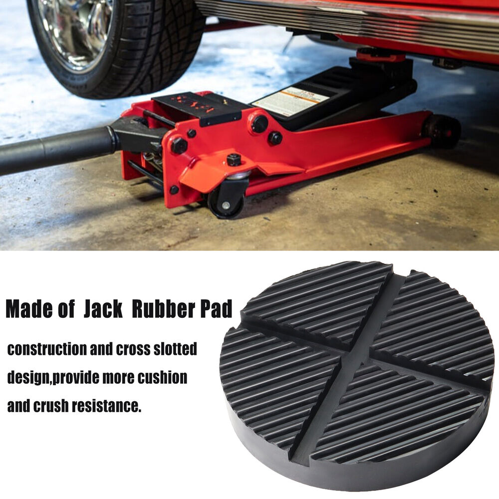 Universal Jack Rubber Pad Adapter 3 Tons Pinch Weld Trolley Cross Slotted Floor