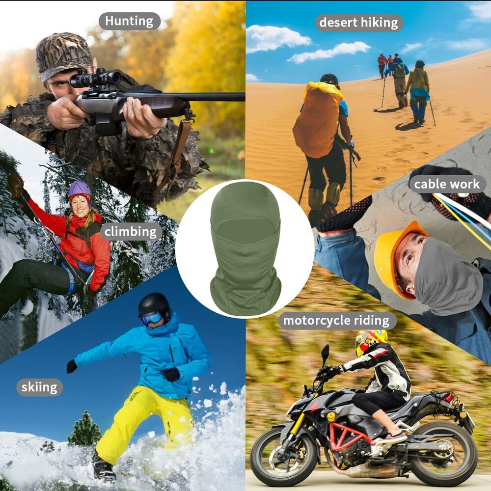 Balaclava Face Mask UV Protection for Men Women Ski Motorcycle Running Riding