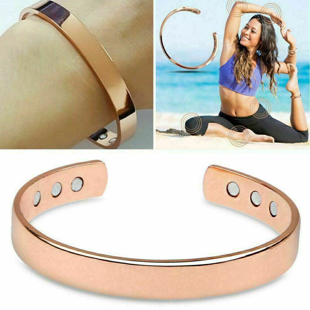 Unisex Magnetic Therapy Bracelet Arthritis Pain Relief Women Bangle