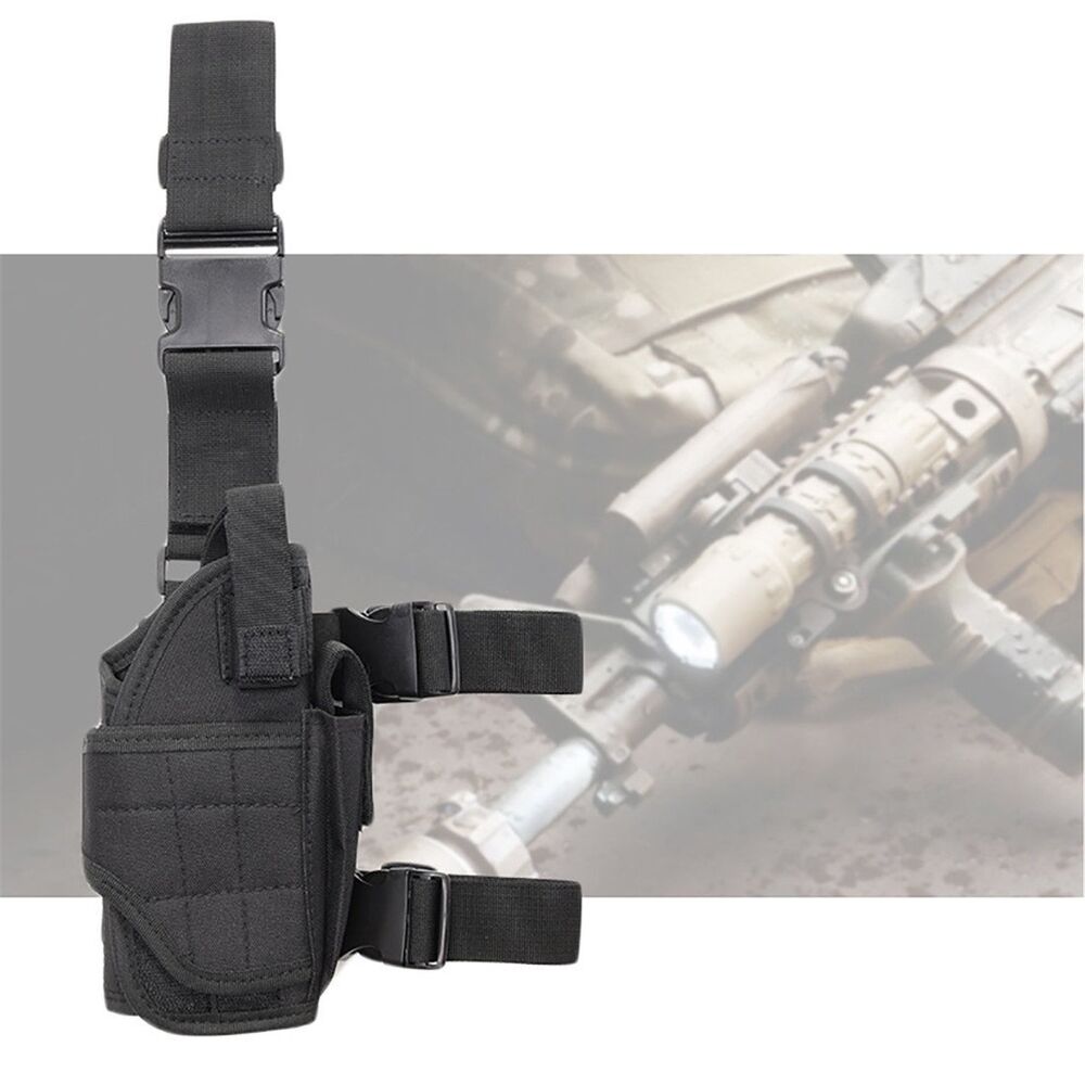 Military Sports Hunt Pistol Pouch Leg Tactical Thigh Holster Puttee Gun