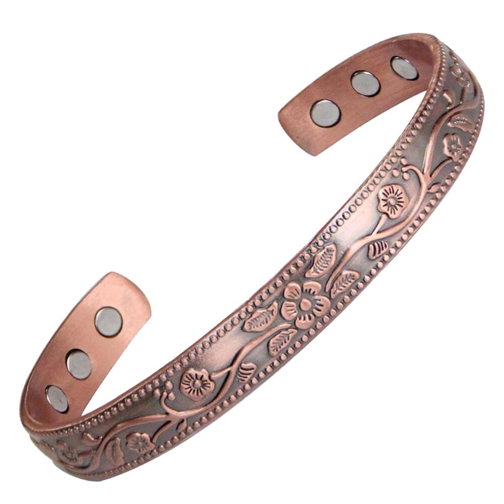 Pure Copper Magnetic Bracelet Arthritis Pain Relief Bangle Healing Therapy Gift