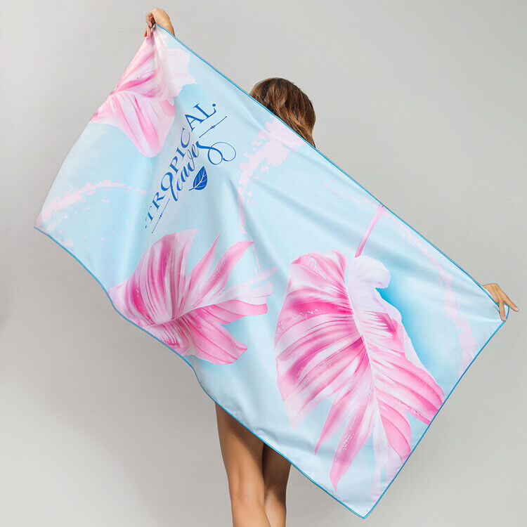 Sand Free XL Beach Towel + Bag Quick Dry Microfibre Compact Light Swimming