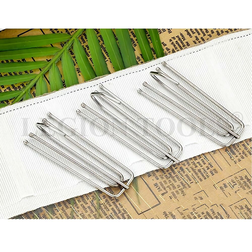 50pcs 56mm Curtain Pleat Hooks 4 Prong Slips Gathering Hook Heading Pinch Pleat