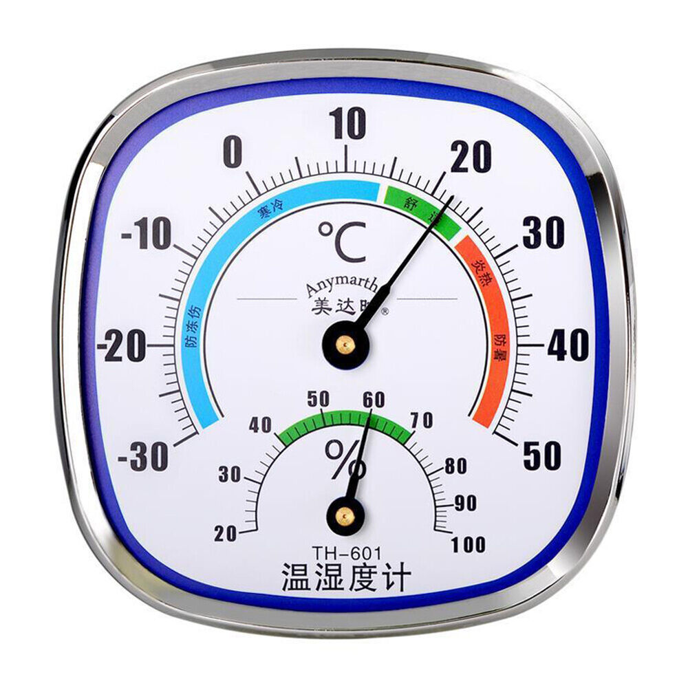 Wall Mounted Temperature Humidity Gauge Indoor Outdoor Thermometer Hygrometer