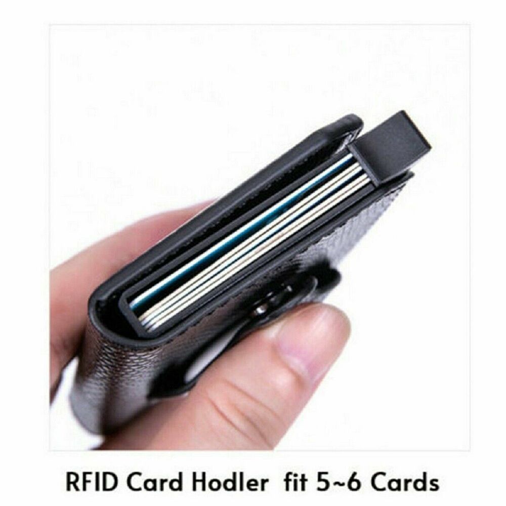 Men Wallet Leather Smart Money Clip Card Holder RFID Blocking For AirTag Cover