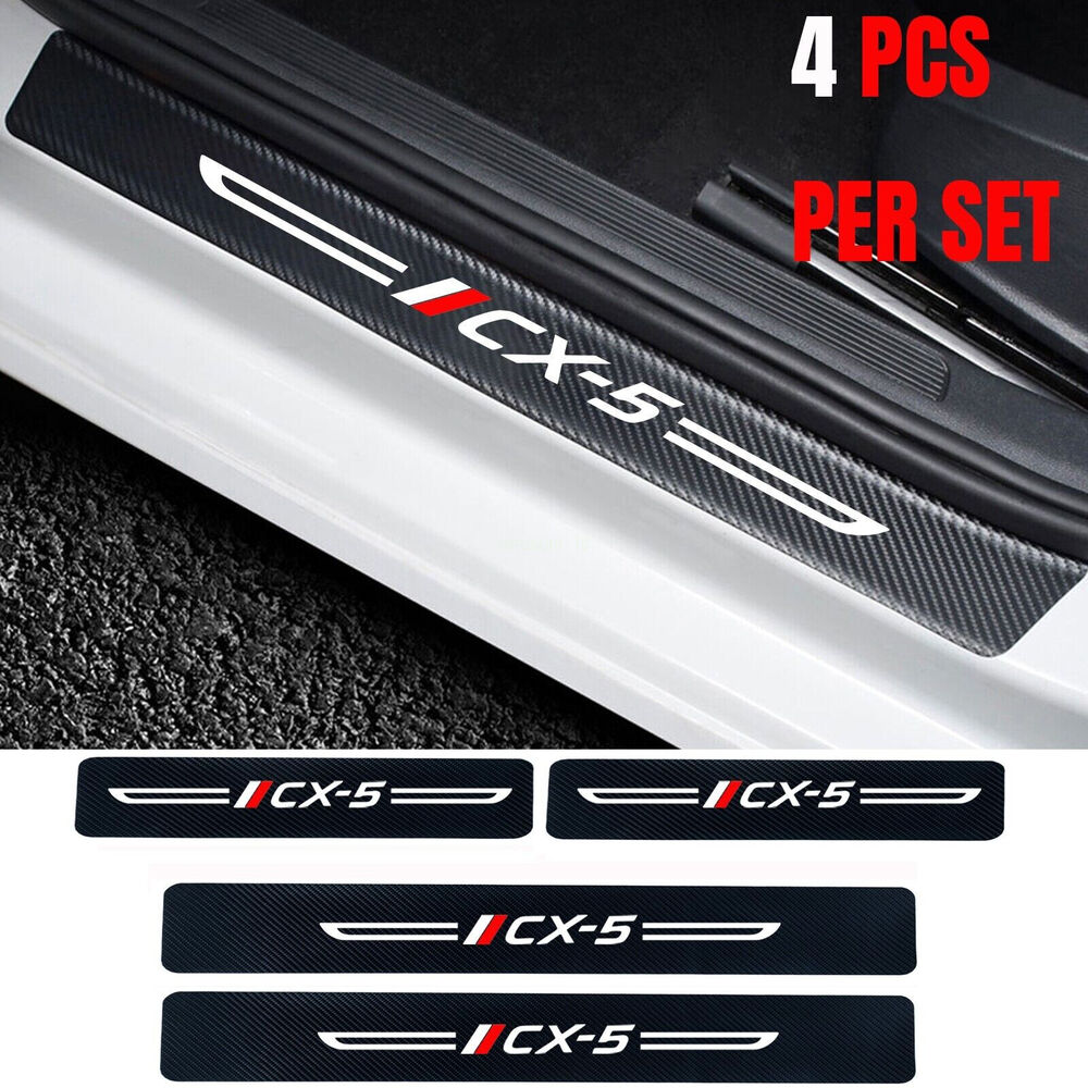 4×For Mazda Cx5 Car Door Plate Sill Scuff Anti Scratch Decal Sticker Protector OZ