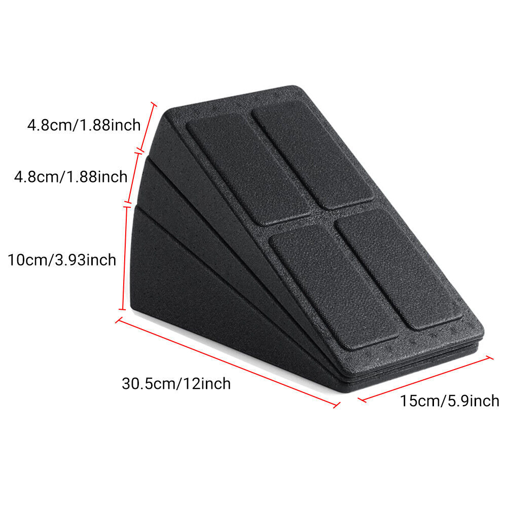 3X Wedge Stretch Slant Board Set Squat Slanting Yoga Block Exercise Gym Fitness