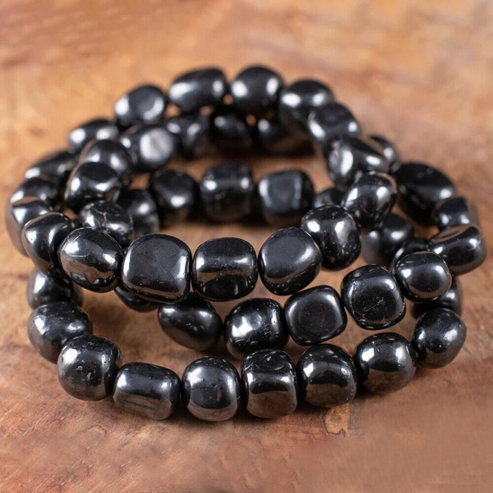 Shungite Bracelet Elite Shungite Bead Bracelet Stretchy Radiation Karelia