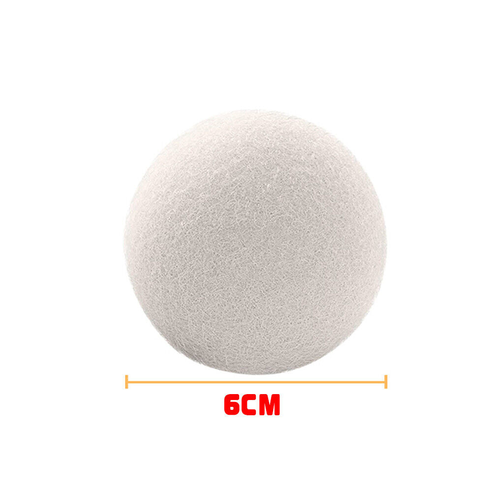 6pcs 6cm Reusable Wool Dryer Balls Drying Fabric Softner Clothes Wrinkles Reduce