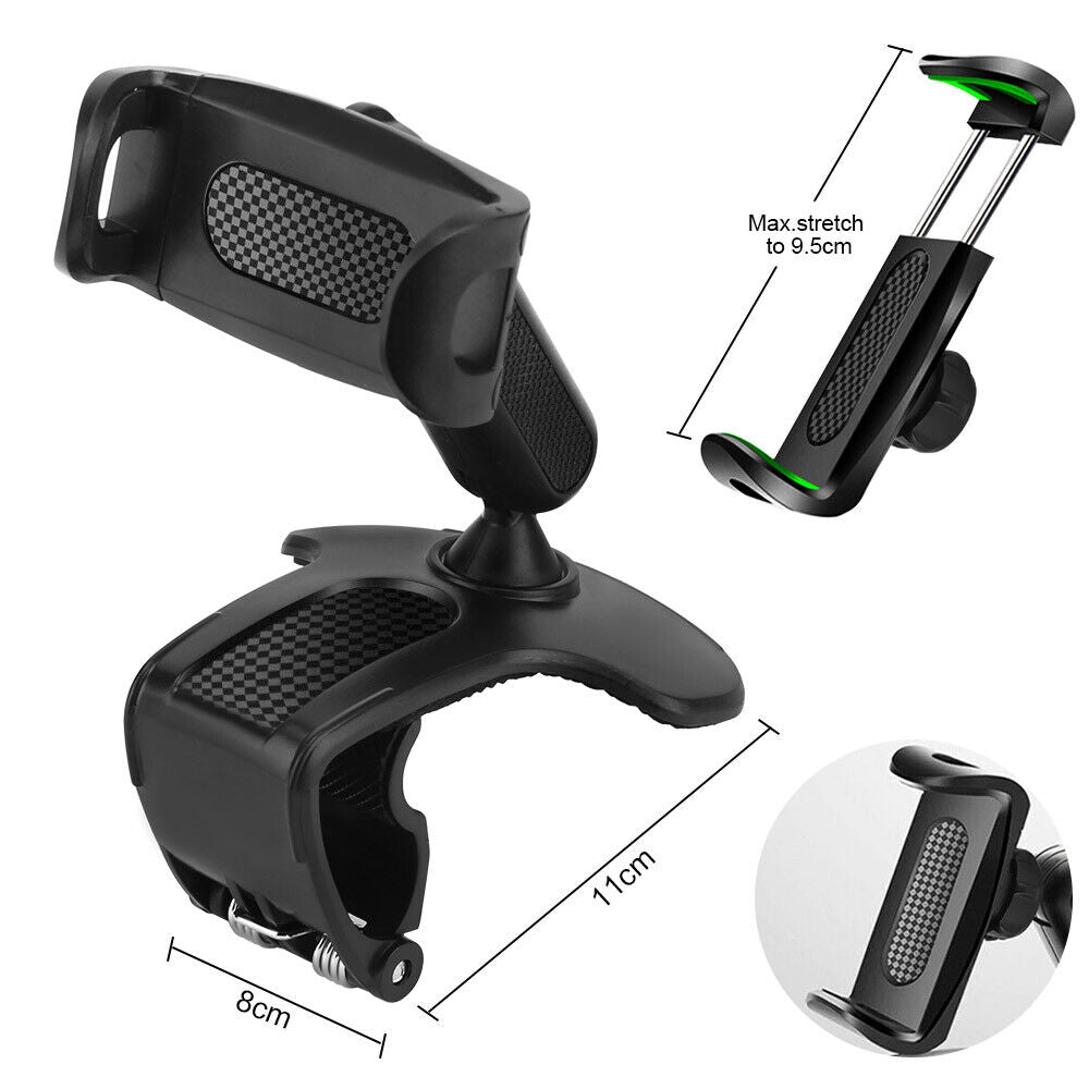 360° Car Phone Holder Stand Cradle Adjustable Air Vent Mount Bracket Universal