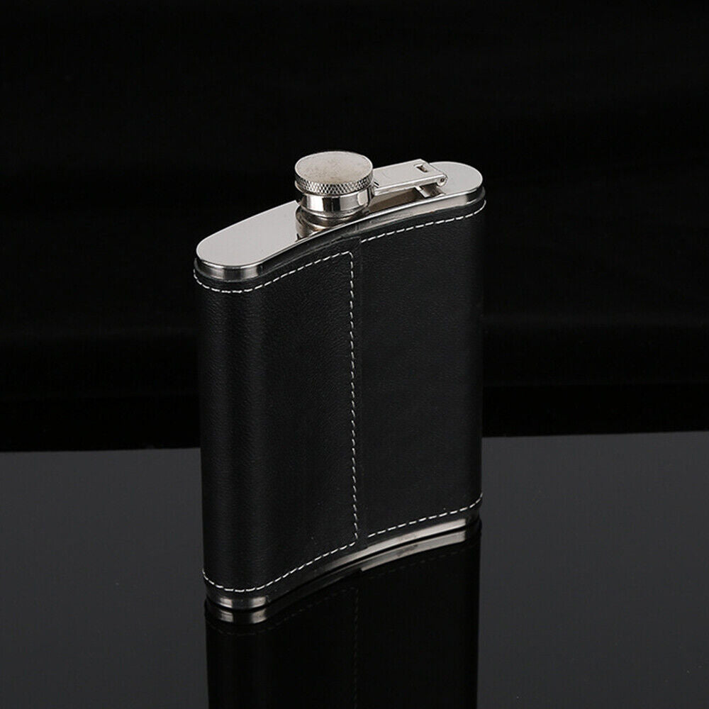 Hip Flask Liquor Whiskey Alcohol Cap Stainless Steel Pocket Wine Bottle Gift