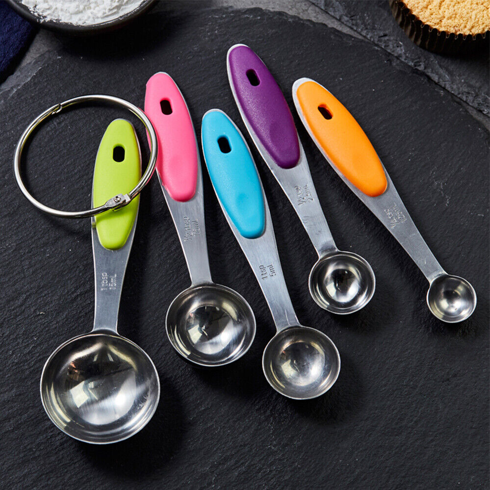 10pcs Set Measuring Cups Kitchen Baking Teaspoon Stainless Steel and Spoons