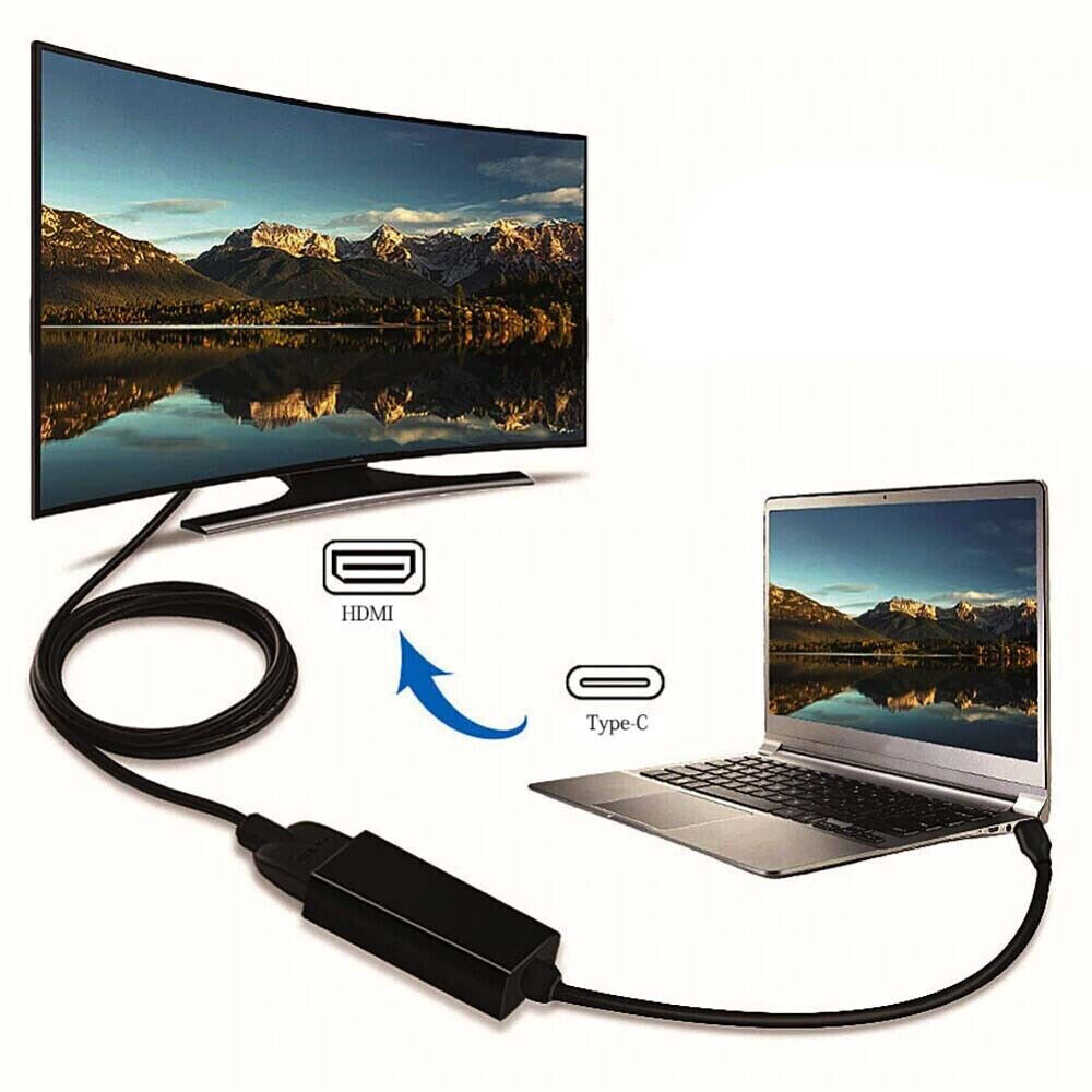 Type C USB-C to HDMI Adapter USB C 3.1 Cable 4K@30Hz For MacBook ChromeBook