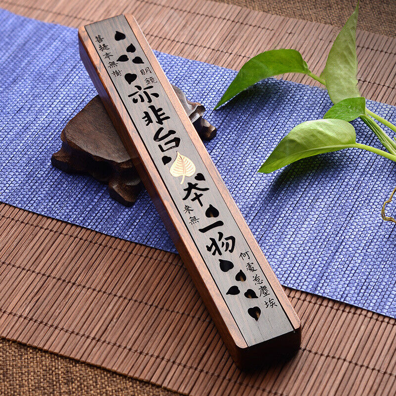 Sandalwood Incense Stick Holder Burning Incense Box Incense Burner Ash Catcher~