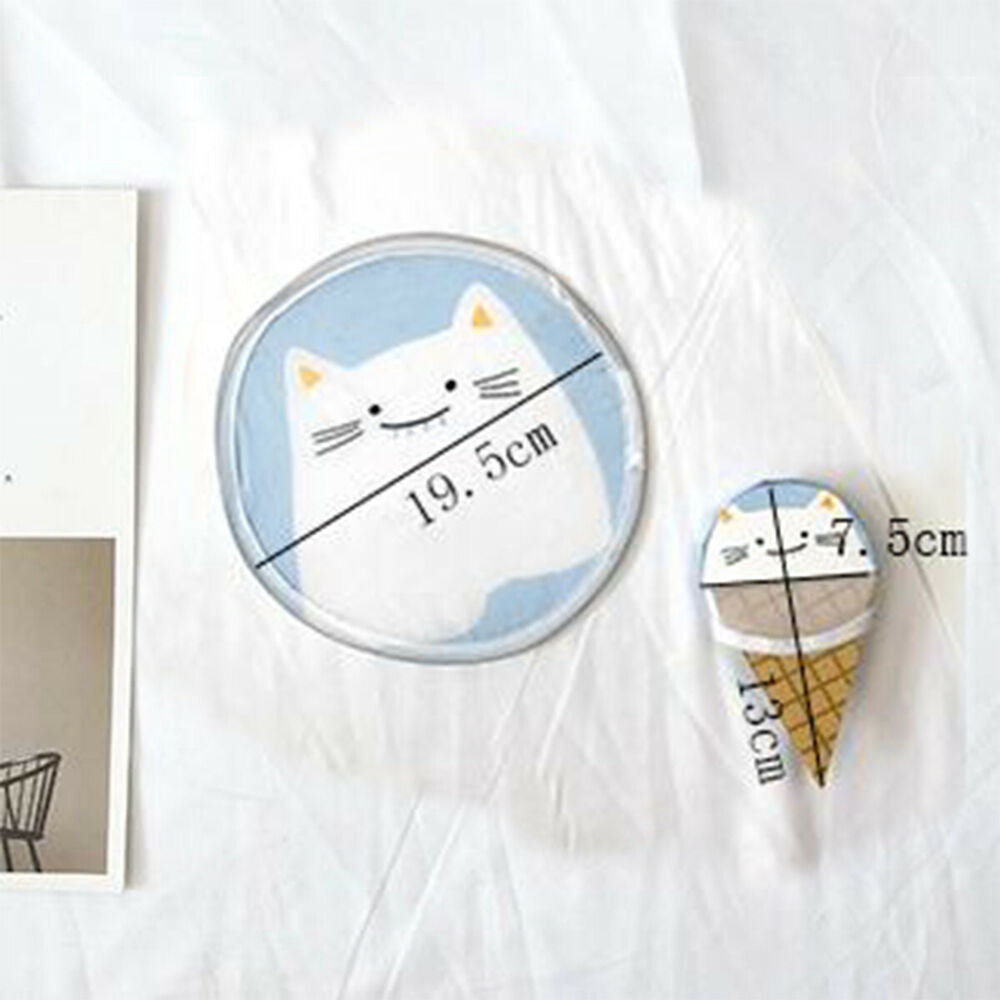 Portable Round Folding Fan Cartoon Mini Cute Hand Held Fans Summer Cooling Fan