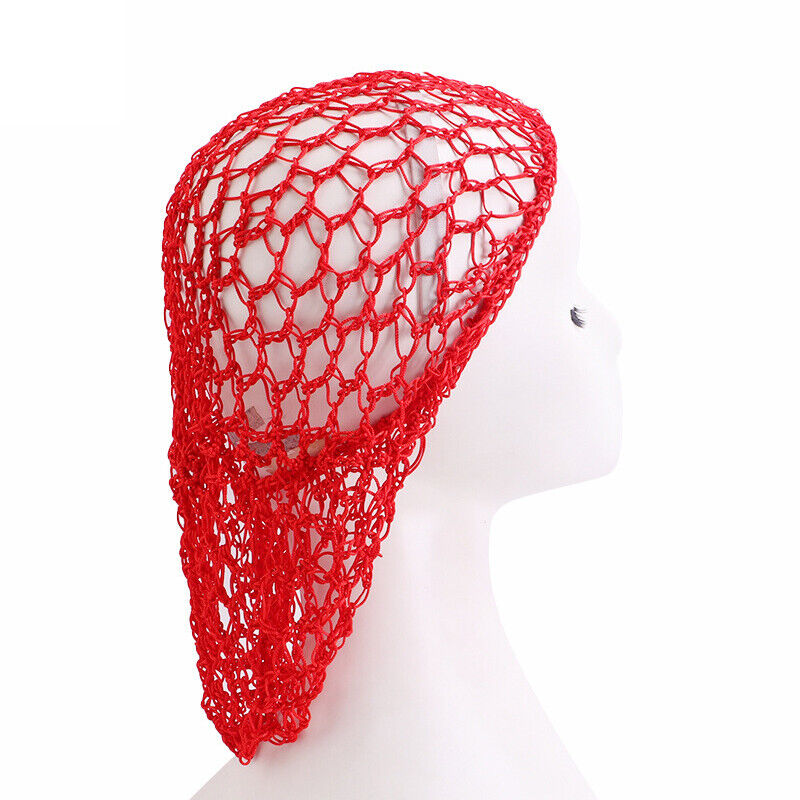 Womens Mesh Hair Net Crochet Cap Solid Hairnet Snood Sleeping Turban Hat Vintage