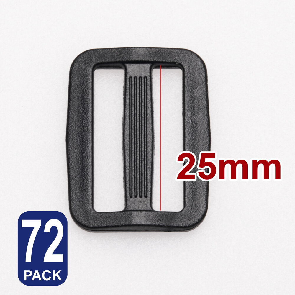 Tri-Glide Buckles Slider Adjustable Slides Tri Glide Clip Belt Backpack Black