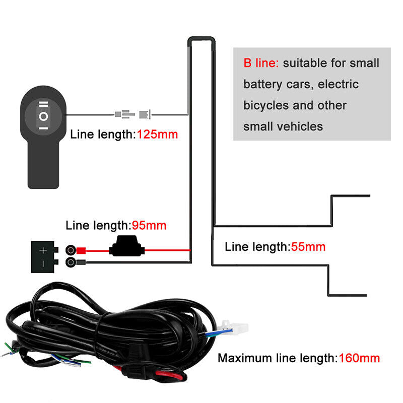 Motorcycle Wiring Harness Kit ON/OFF Switch For LED Spot Light Fog Driving Lamp