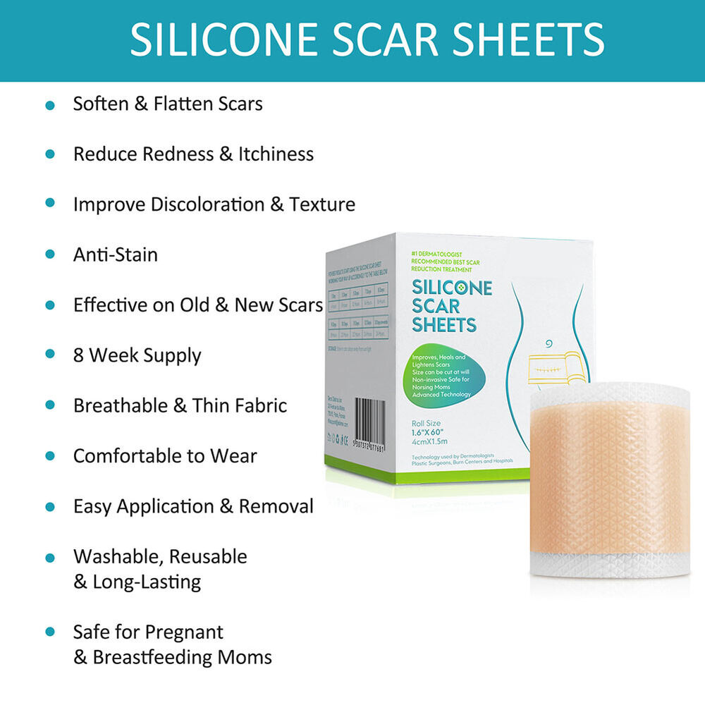 Silicone Gel Sheet Patch Medical Scar Removal Wound Skin Repair Treatment Tape