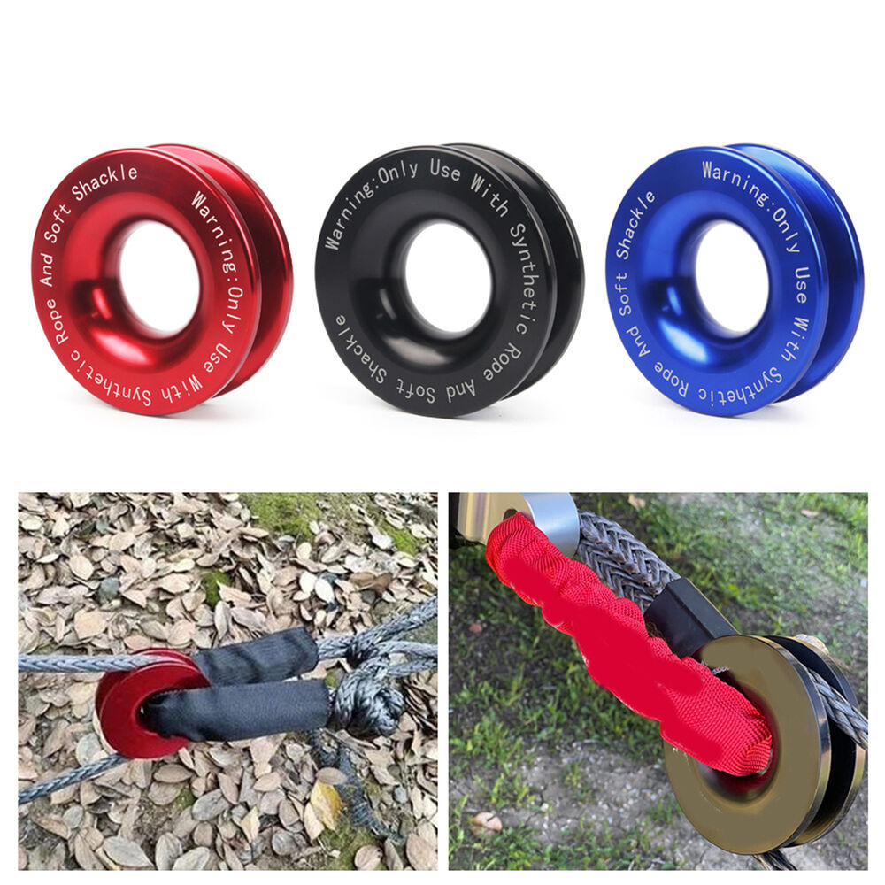 41000lbs Recovery Ring Snatch Block Ring Pulley Soft Shackle Winch Rope Off Road