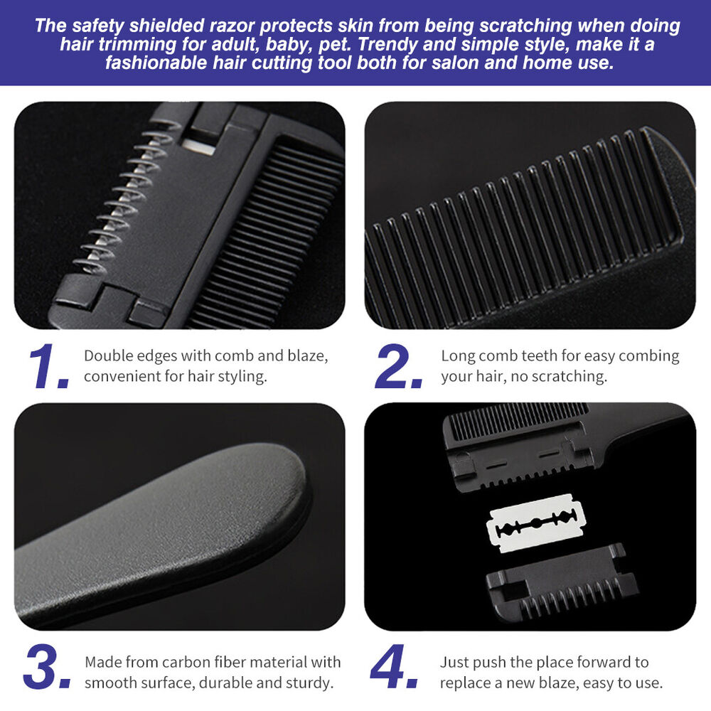 Professional Hairdressers Razor Comb Razor DIY Hair Cutting Thinning Trimmer