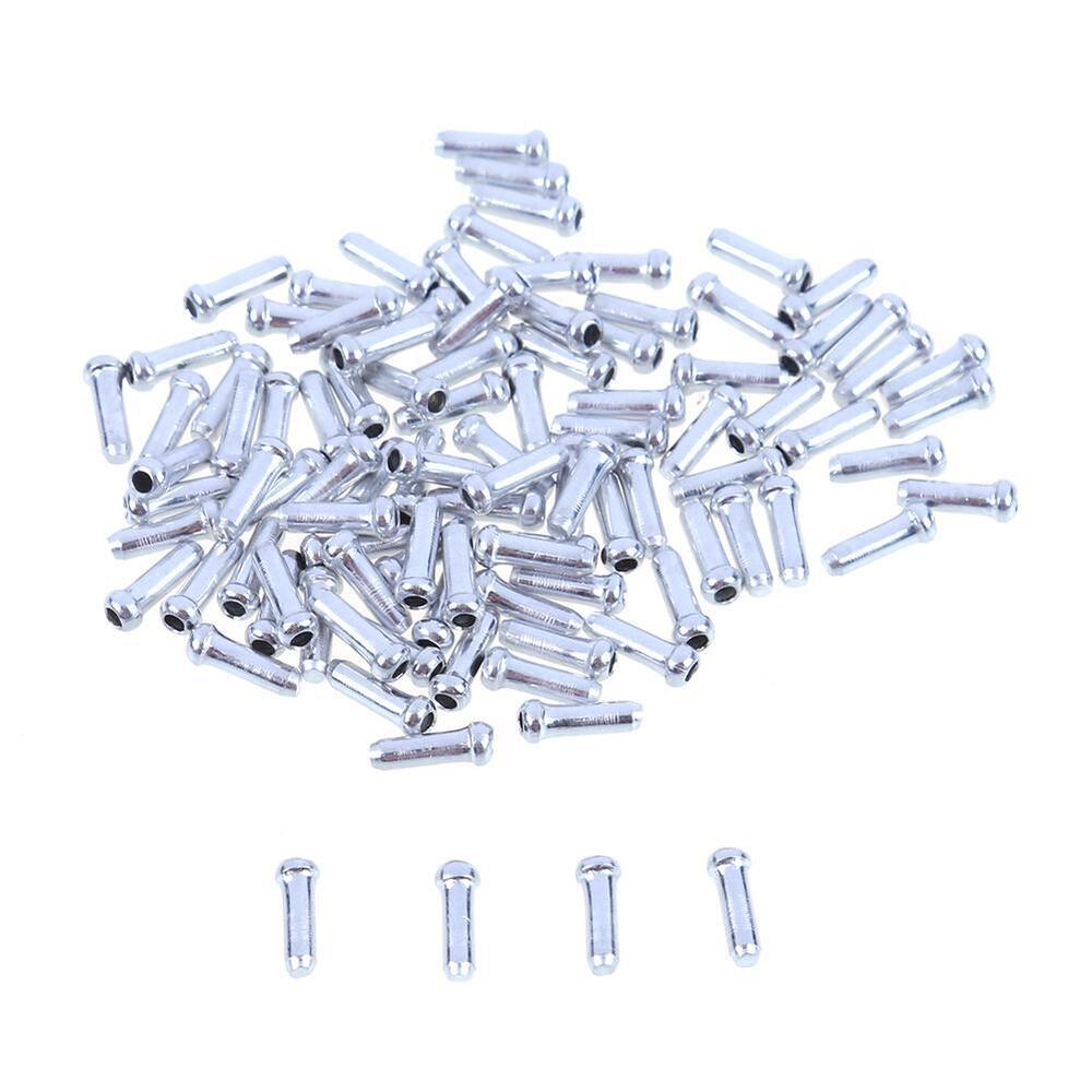 NEW 100pcs Cable Tips Wire End Cap Aluminum for Brake Derailleur Cable Cycling