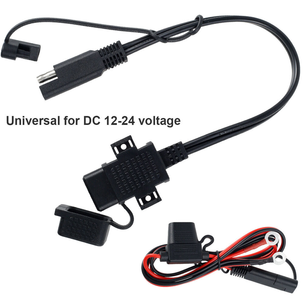 SAE to USB Adapter 5V/2.1A Motorcycle USB Charger with Extension Cable