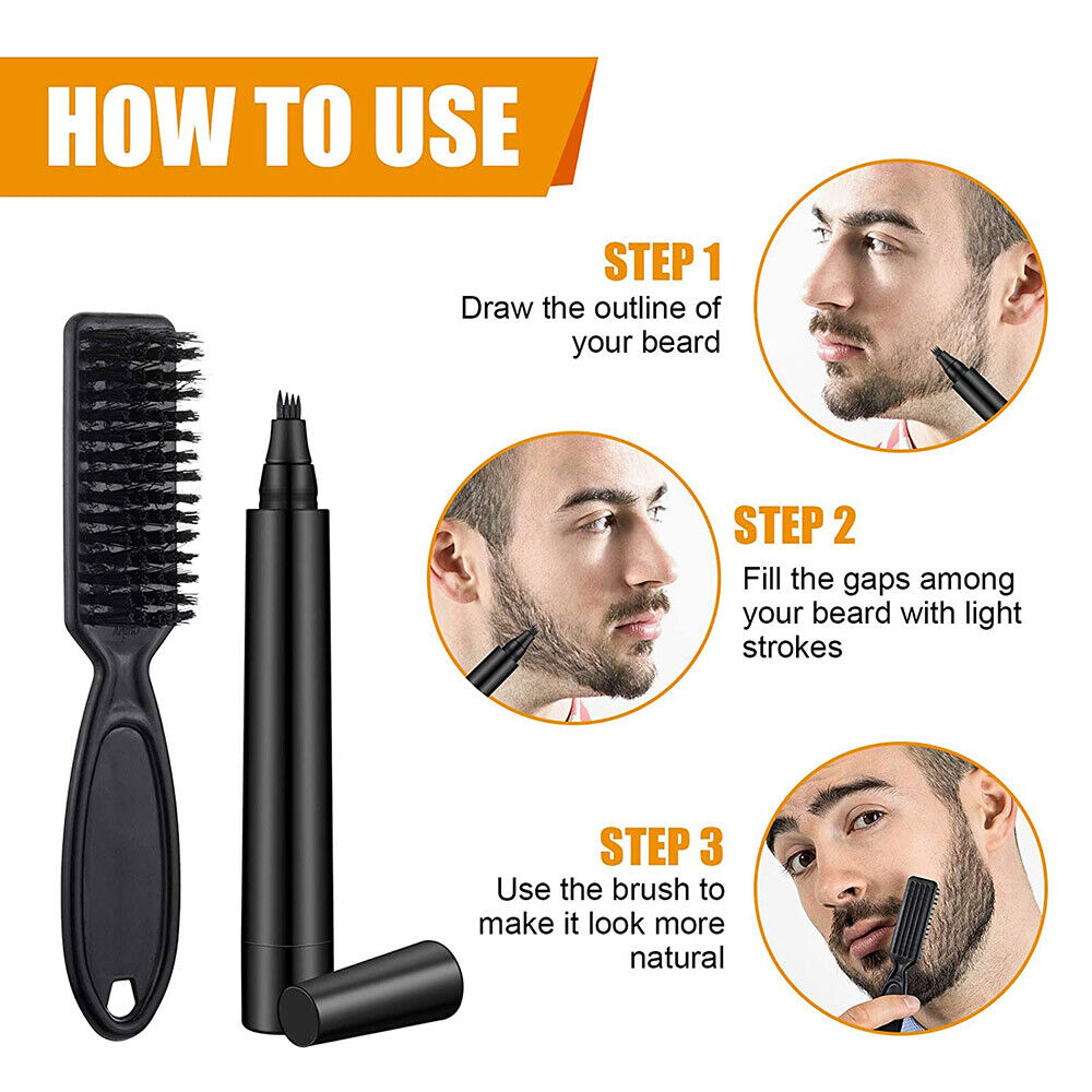 Hair Beard Filler Pen Beard Camouflage Hair Grower Beard Fr Men With Beard Brush