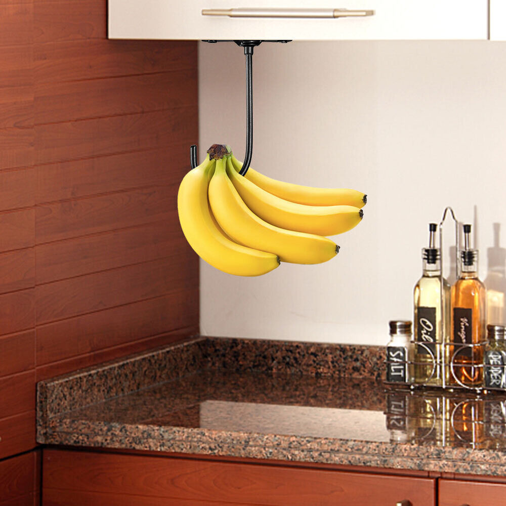 Under Cabinet Banana Hook with Pre-drilled Holes Banana Hanger for Kitchen Items