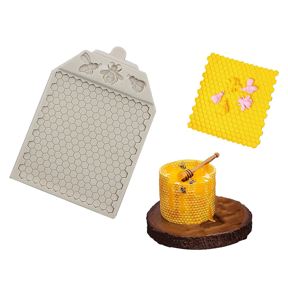 Bee Honeycomb Silicone Cake Fondant Sugarcraft Mold Chocolate Baking Moulds Tool