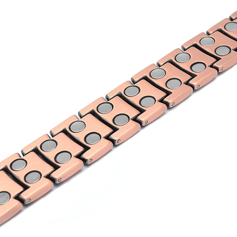 Men Red Copper Double Strong Therapy Bracelet DM