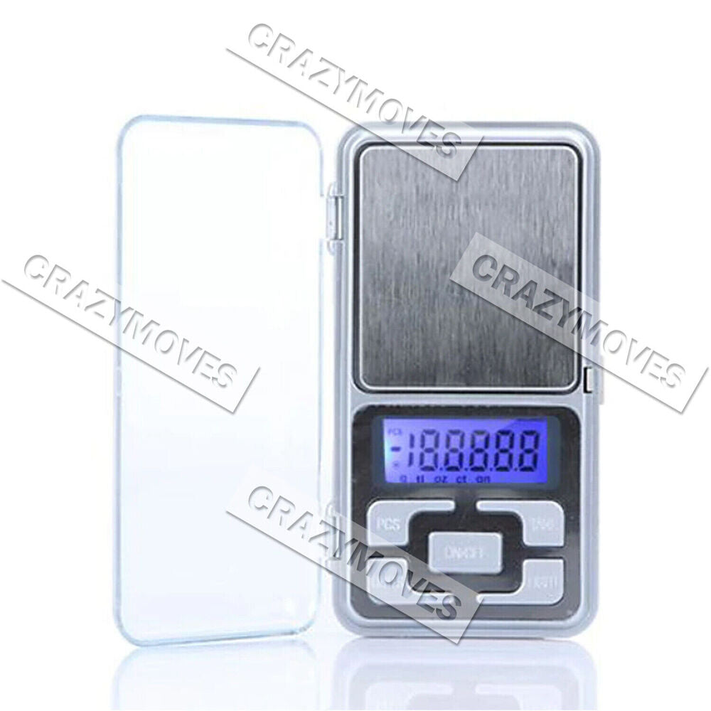 Pocket Digital Mini Scales 0.01g 500g Precision Weight Balance Silver