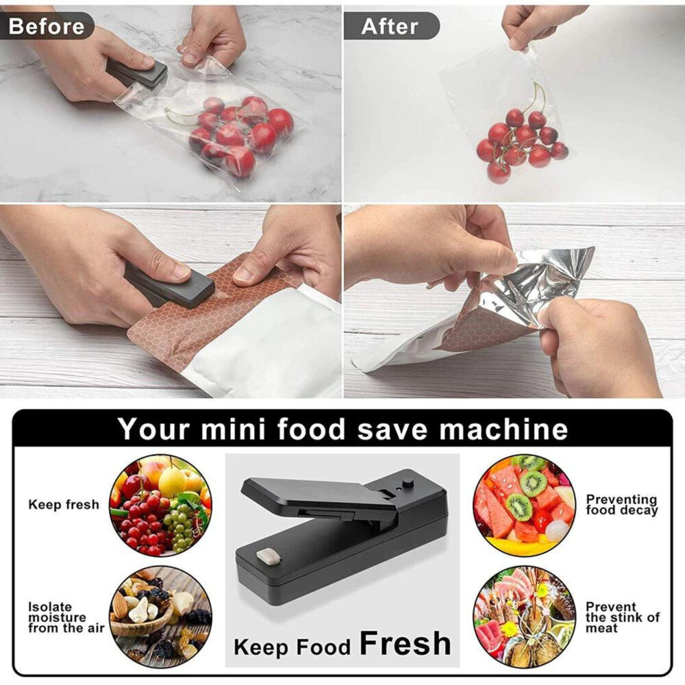 Handheld mini Heat Sealer Poly Bag Sealing Machine Food Portable Plastic Small