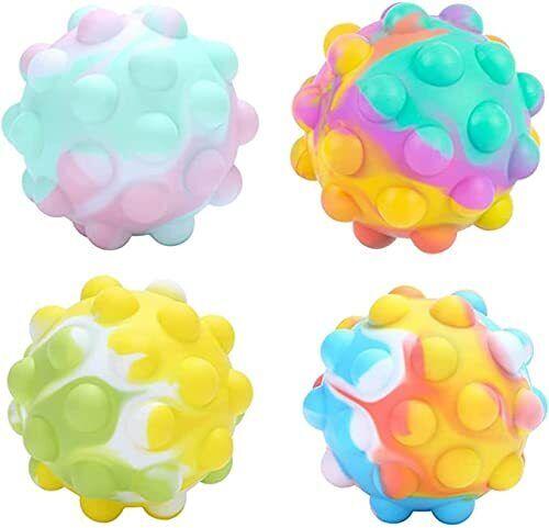 3x Stress Balls Fidget Toys for Kids Adults Push it Pop 3D Popper Sensory Gifts