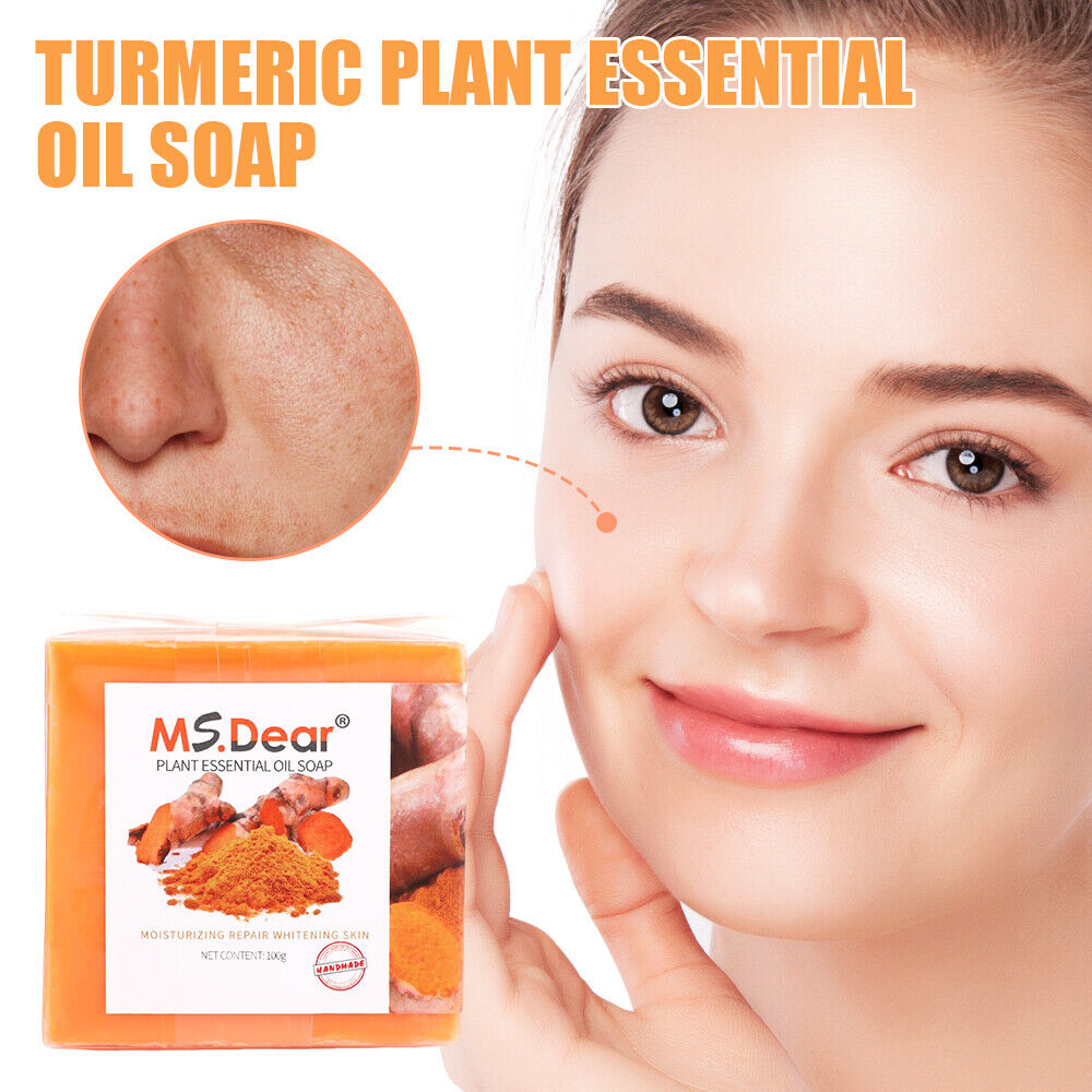 2Pcs Tumeric Soap Skin Whitening Dark Spots lightening Acne Brightening Turmeric