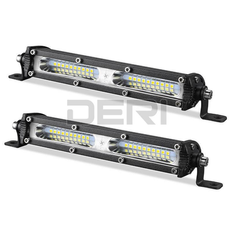 2x 7"inch Work Lights Flood LED Slim Light Bar Reverse 4WD SUV ATV 12V 24V 120W