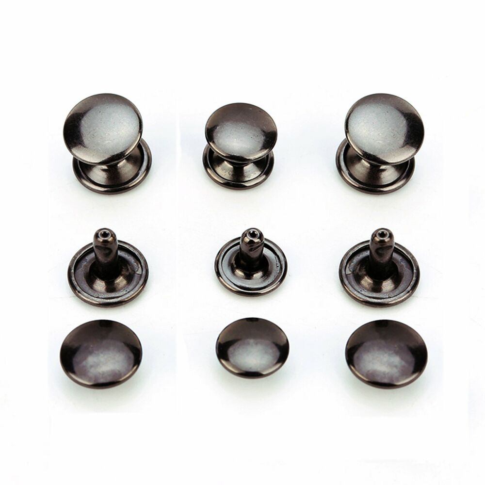 100pcs Metal Rapid Rivets Double Cap Round Rivet Studs 8mm, 10mm with Short 6mm