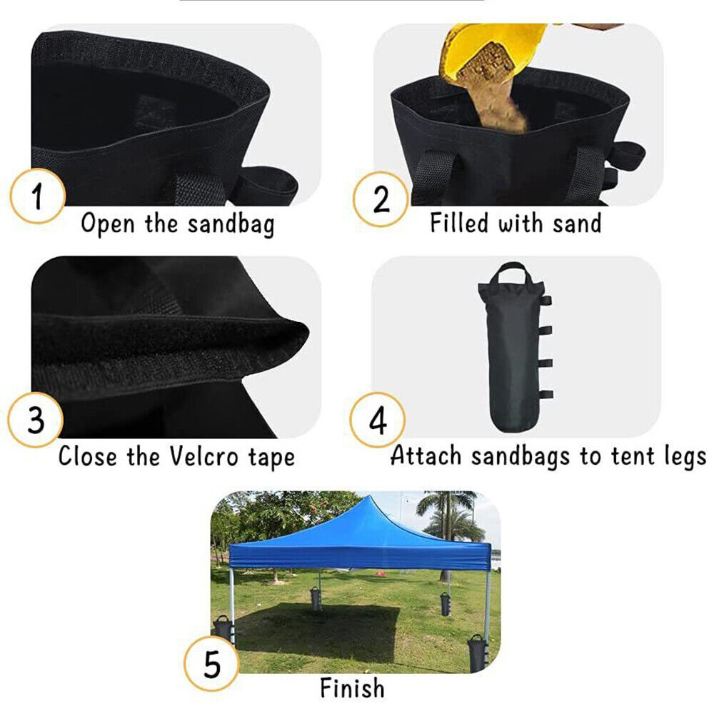 4Pcs Fixed Garden Gazebo Foot Leg Feet Weights Sand Bags for Marquee Party Tent