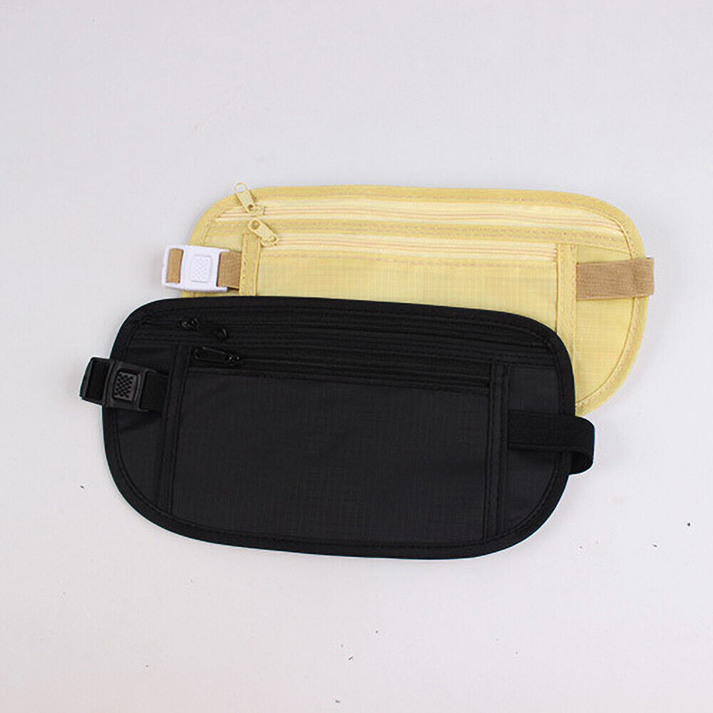 Travel Passport Waist Money Security Bag Pouch Belt Secure Ticket & Card Wallet